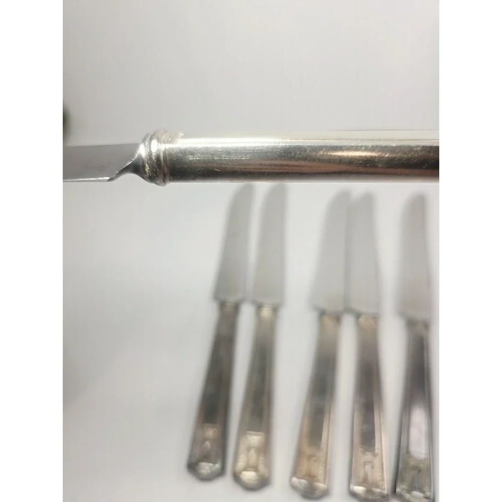 1923 Century Silver plate International Silver Holmes & Edwards 6 Butter Knives